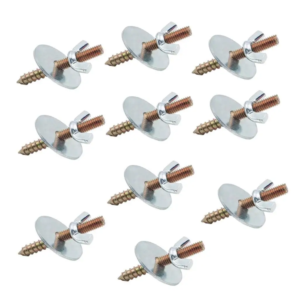 10x Bird Cage Perch Screws and Nuts Screw Nut with Gaskets for Parrot Stand Building Wood Birds Perch Parrot Toys Bird Stand