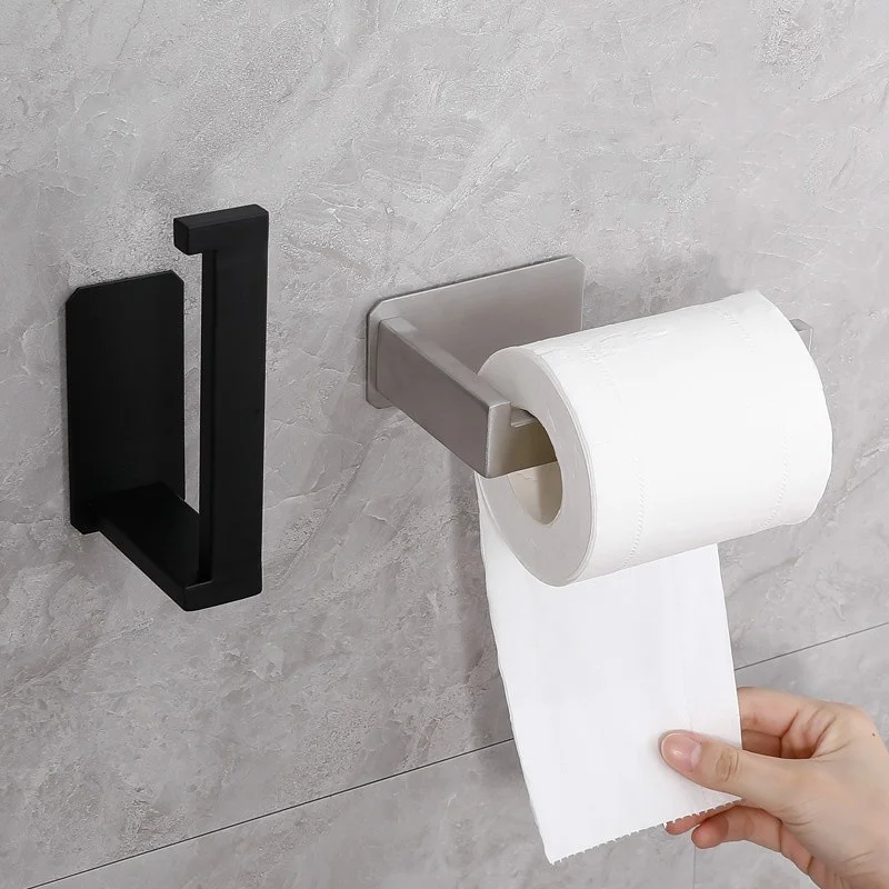 304 Stainless Steel Chrome Finished Toilet Roll Paper Holder Wall Mounted Quadrate Mirror Polished Bathroom Accessories