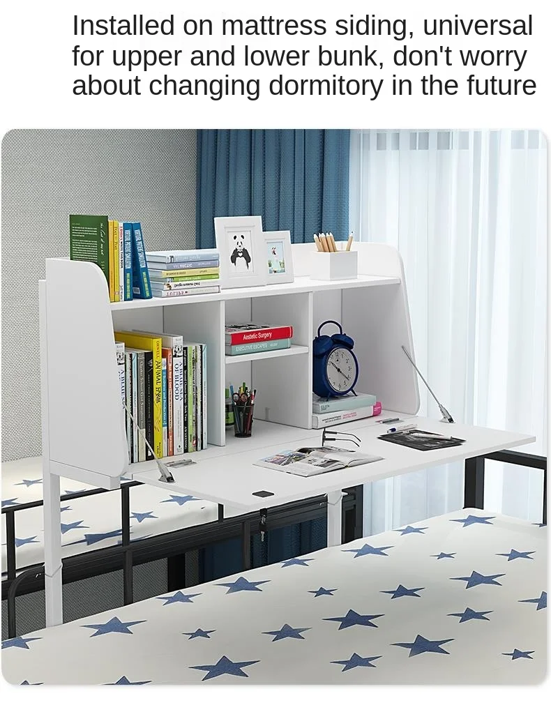 Description Picture 5 of itemBedside Table Dormitory Student Desk Folding Upper Bed Lower Bed Folding Retractable Multifunctional