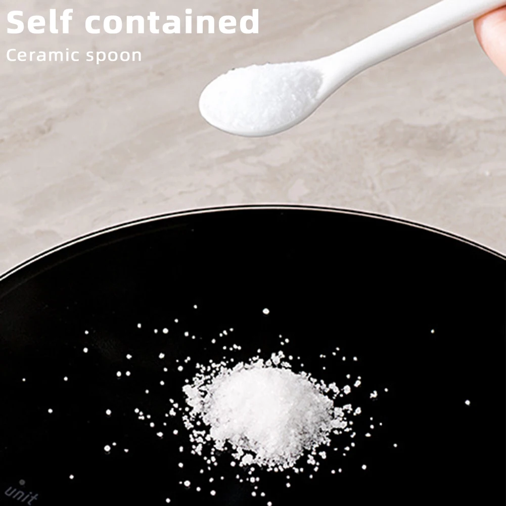 Kitchen Glass Seasoning Jar Easy Cleaning Glass Salt Containers For Cooking