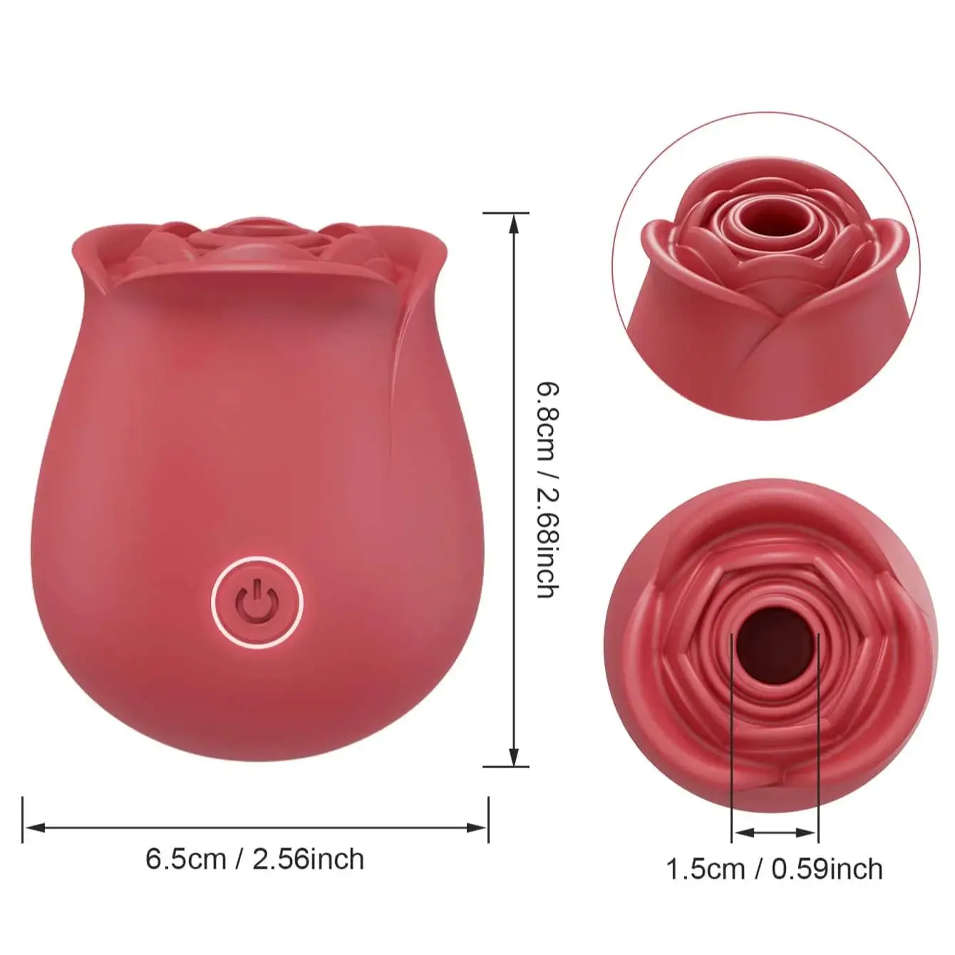 Female Sex Toy Powerful Gentle Sucking-Rose Vibrator Toy for Women Vacuum Stimulator Oral Nipple Clit Sucker