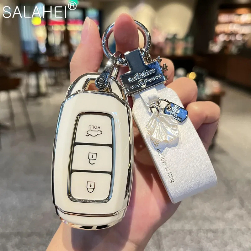 

TPU Car Key Shell Cover Case For Hyundai Kona i30 ix35 ix25 Solaris Azera Elantra GRANDEUR IG Tucson Sonata Fe Verna Accessories