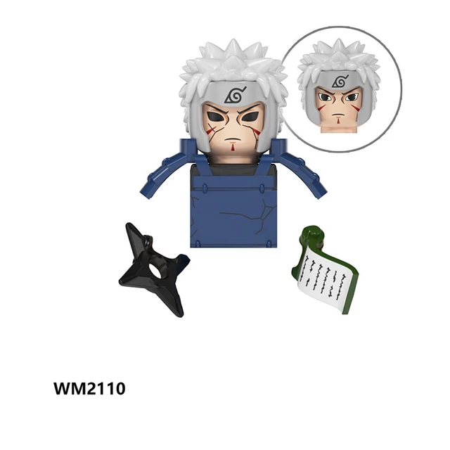 Naruto Sasuke Kakashi Akatsuki bricks Building Blocks Anime cartoon Mini Action Figures Heads Assembly Toys kids Birthday Gifts Medium Dark Flesh