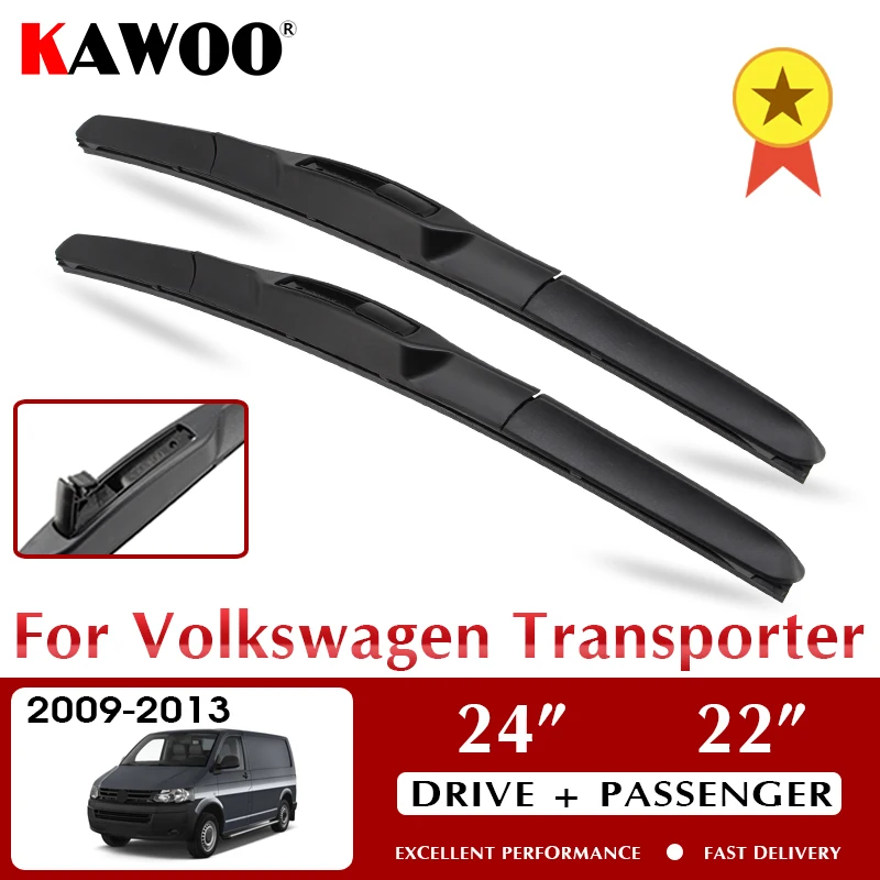 Kawoo Wiper Car Wiper Blades For Volkswagen Transporter 2009-2013 Windshield Windscreen Front Window Accessories 24"+22" Lhd Rhd
