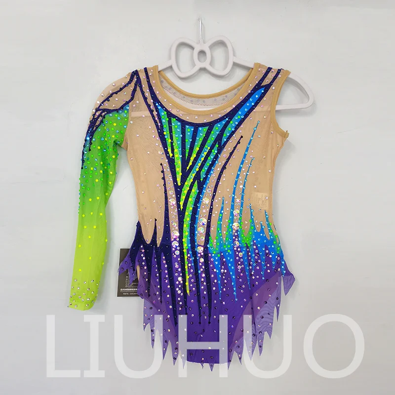 LIUHUO Rhythmic Gymnastics Leotard Competitive Cheerleading Performance For Children