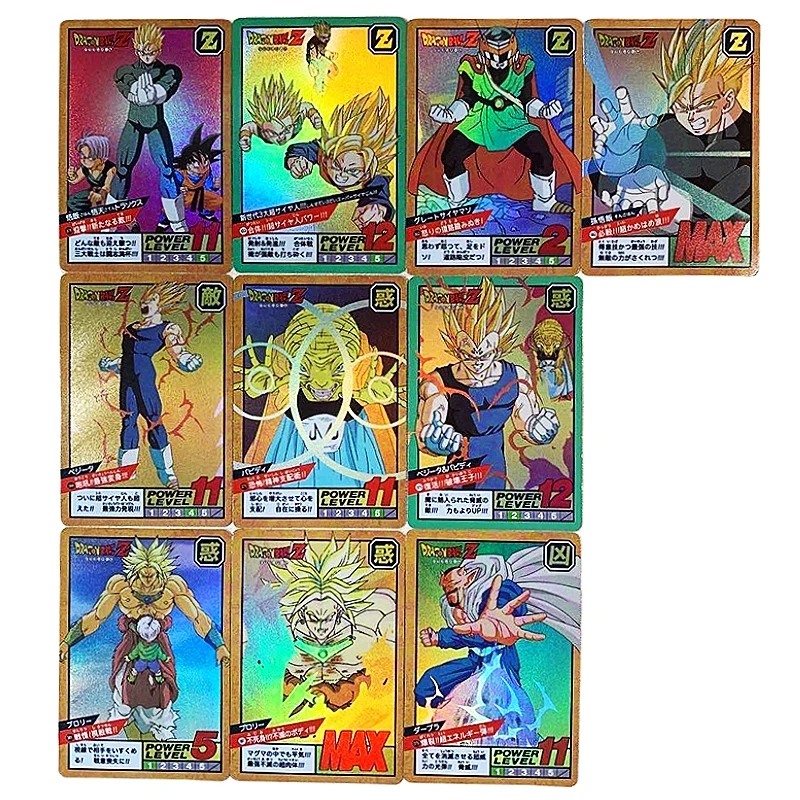 

10pcs/set Dragon Ball Animation Characters Broli Son Gohan Super Saiyan Flash Card Anime Classics Game Collection Toy Gift