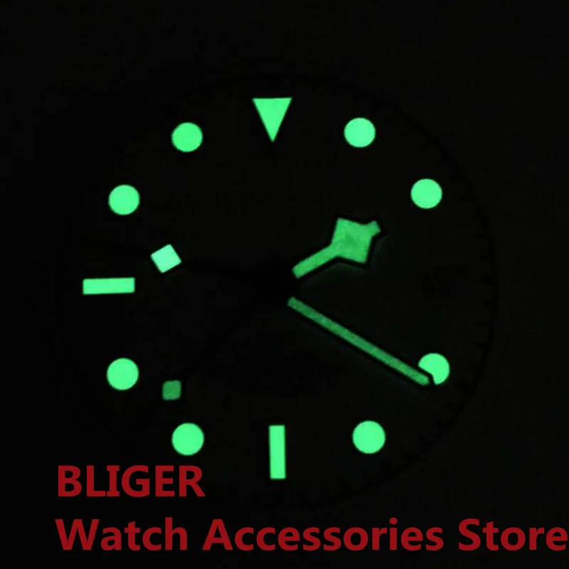 BLIGER Silver Black Watch Hands Luminous Hands Two-Color GMT Hands Fit NH34 GMT Movement 4PCS