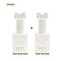 Eleanos 15ML Base No Wipe Top Coat UV Gel Colorful Gel Nail Polish Semi Permanent Soak Off UV LED Nail Art Manicure Nail Varnish 1