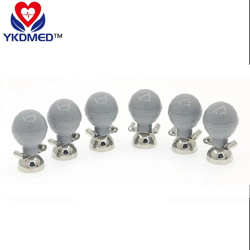 

Adult Multifunctional Suction Bulb ECG Electrode EKG Suction bulb Ordinary nickel plating Gray 26MM 6pcs/Set