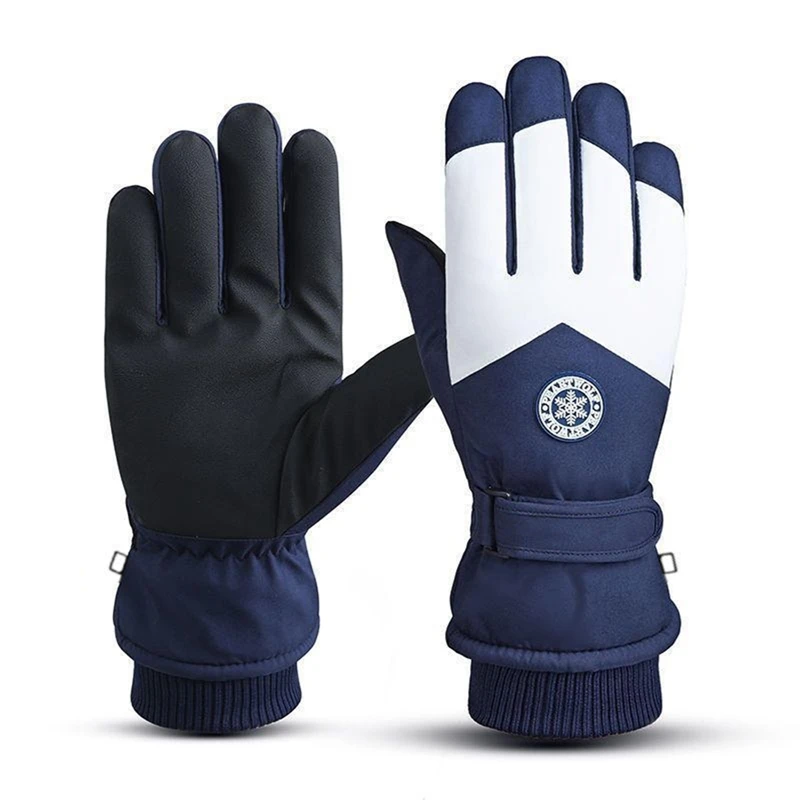 Windproof Warm Snow Gloves Skiing Hiking Cycling Winter Ski Gloves Unisex Snowboard Mittens Waterproof Thermal Fleece Guantes 3