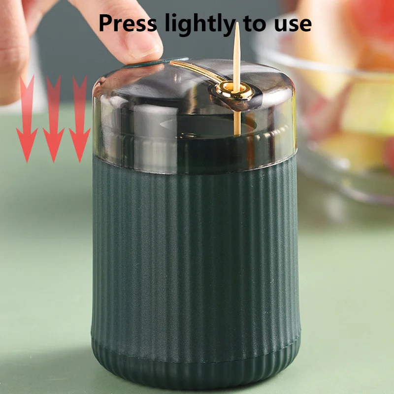 Zinc Alloy Toothpick Holder, Portable Retractable Toothpick