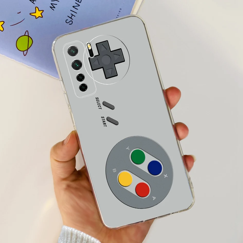 Clear Fashion Pattern Soft Silicone Case