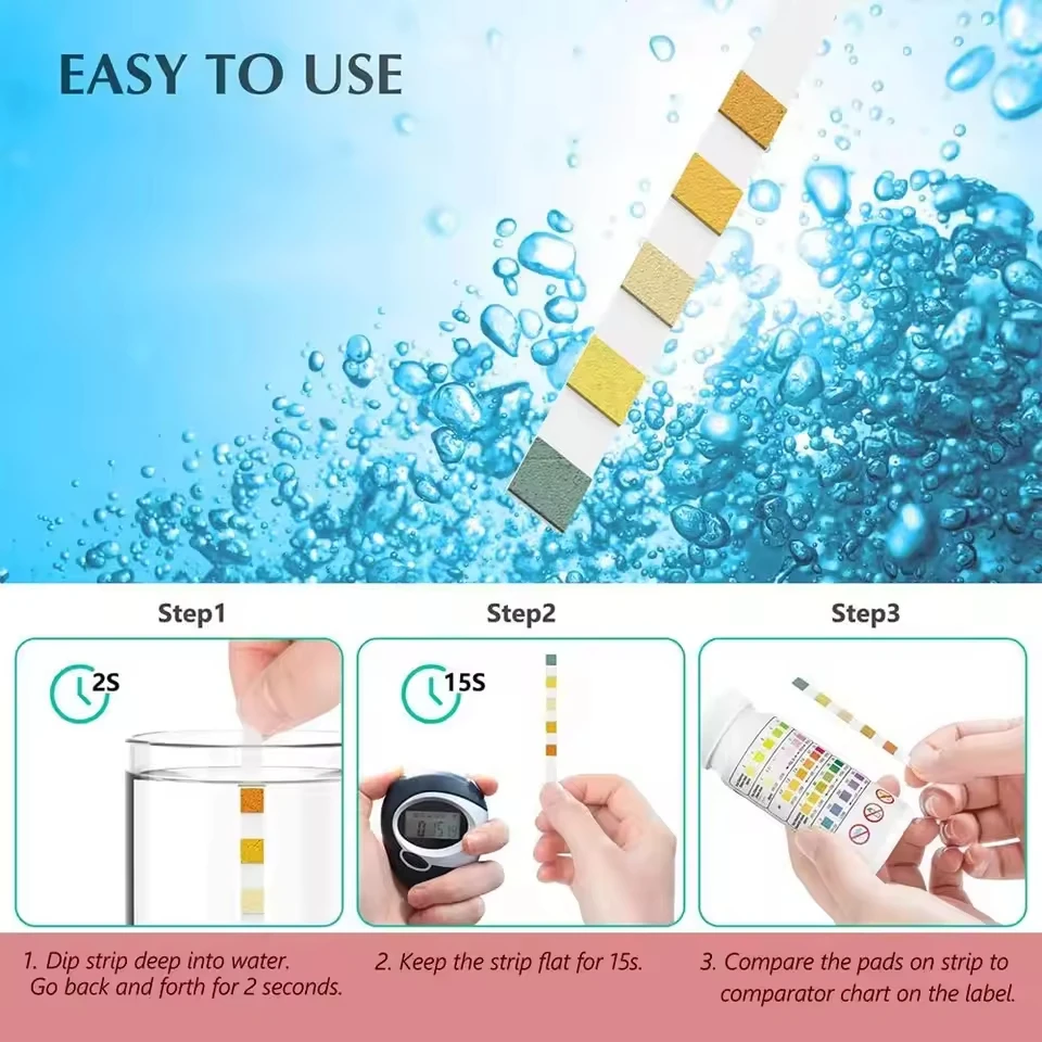 50/100PCS Aquarium Testing Set for Freshwater Saltwater Pond Test Strips for Fish Tank Testing PH Nitrites Alkalinity