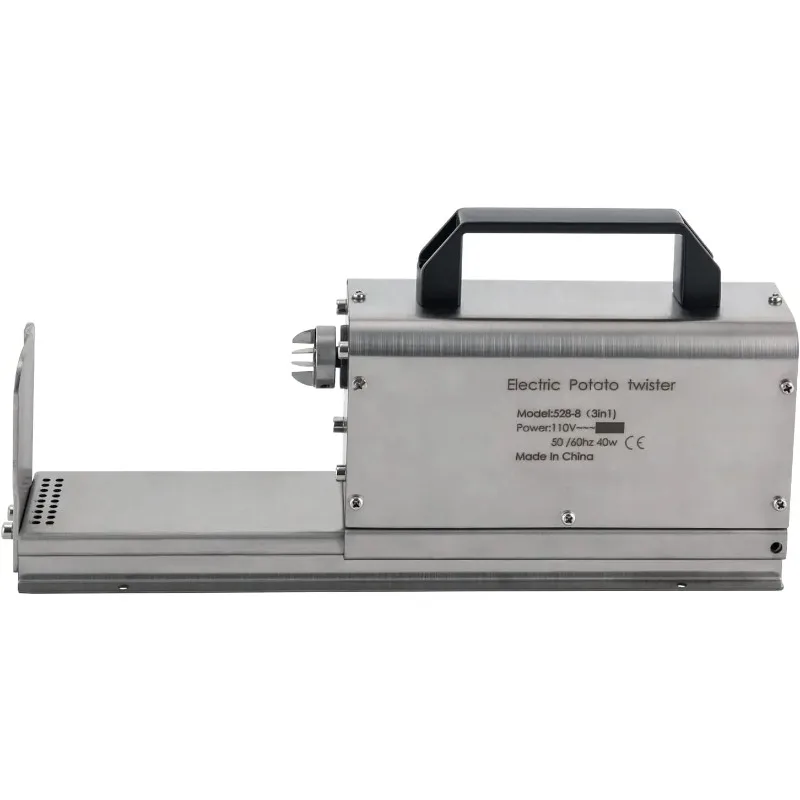 Commercial Electric Potato Slicer, Spiral Tornado Cutter, and Twister for Thick Potato Slices - Stainless Steel, 40W
