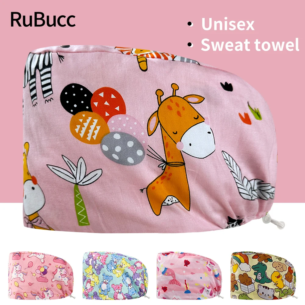 

Hospital Apparel Accessories Unisex Animal Printed Medical Surgical Nurse Cap Pet Grooming Working Hat Anesthetist Dustproof Hat