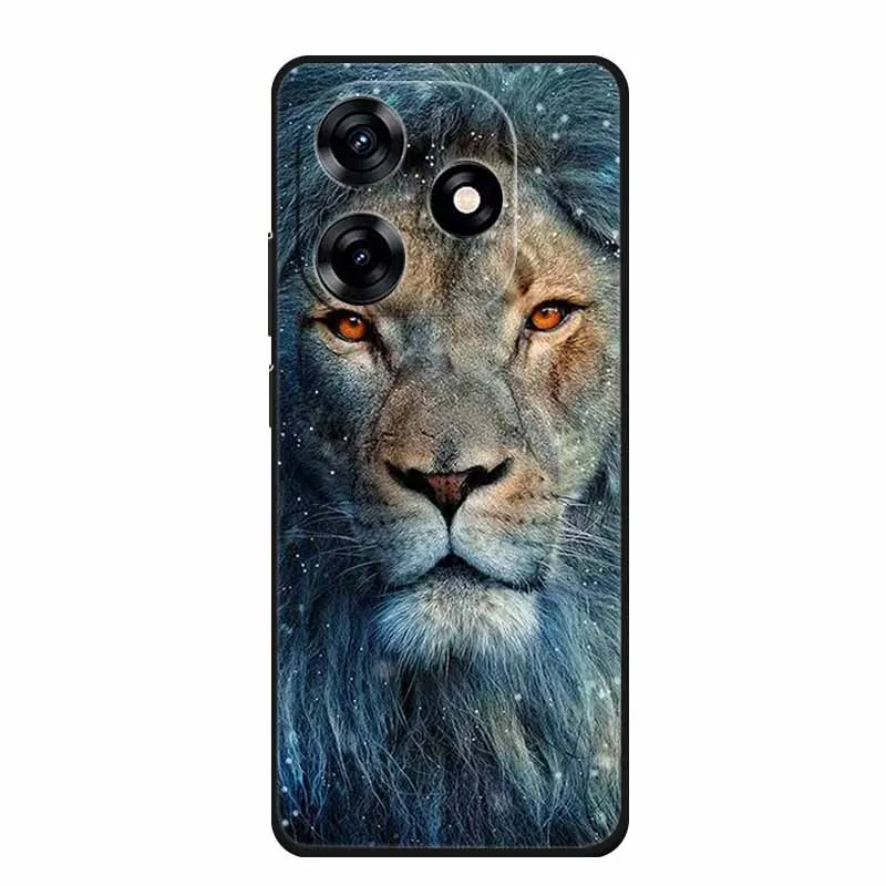 Animal Black Silicone Soft Back Phone Case Cover