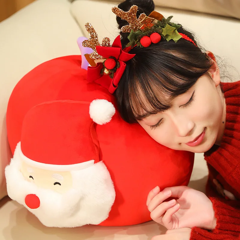 New Year Santa Claus Plush Doll Kawaii Santa Claus Apples Stuffed Home Christmas Decoration Stuffed Toys Holiday Gifts 4