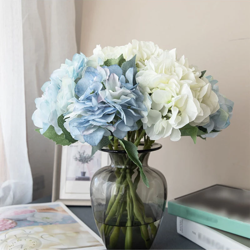 

Artificial Hydrangea Silk Flower DIY Decorative Flower Bouquet diy Wedding Party Birthday living room Decoration Bride bouquet