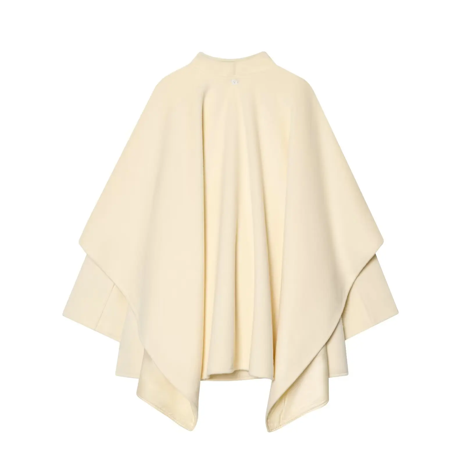 Women's Beige Shawl Cloak Woolen Coat Loose Long Sleeve Irregular Jacket Autumn Winter Chic Street Lady Outerwear Office 2025