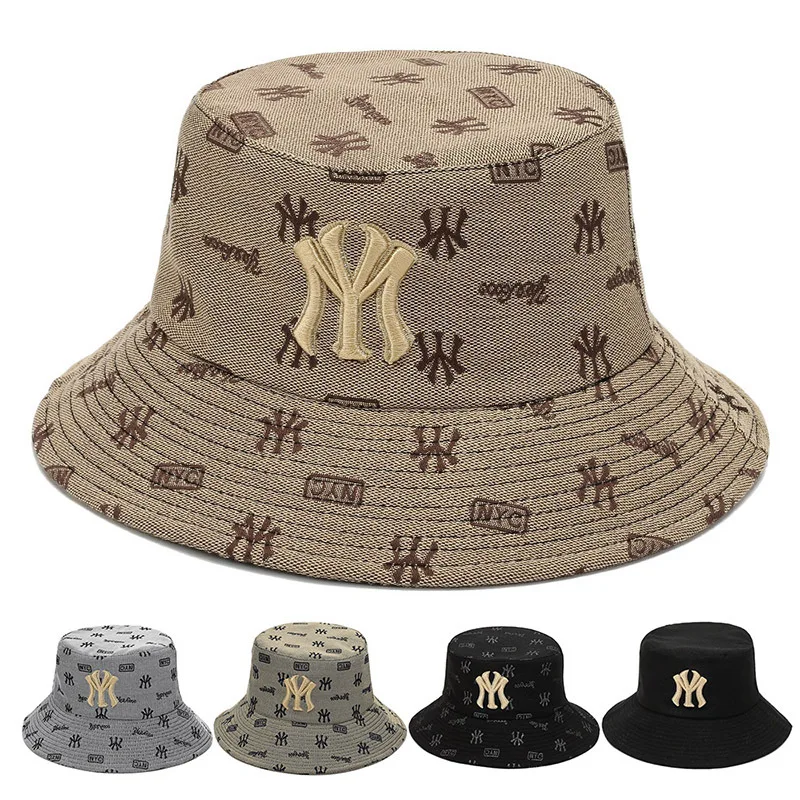 

Fashion New High Quality Women Men Bucket Hats Cool Lady Male Panama Fisherman Cap Outdoor Sun Cap Hat For Women Men wholesale