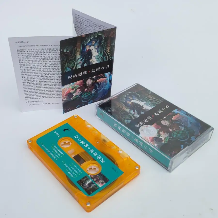 

Музыкальная лента с аниме «рассекающий демонов», музыкальная лента джуютсу, кайсен, Сатору, годжо, камадо, танджиро, кассета для косплея, музыкальная шкатулка, лента Walkman, реквизит в подарок