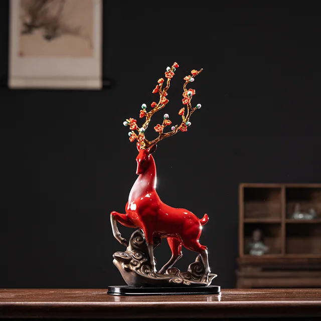 Új Iroda, Tanulás, Nappali, Csúcsminőségű Kerámia Szarvasok Dekoráció, Otthoni Füstölő, Füstölő Vízesés Tartó - Image 3