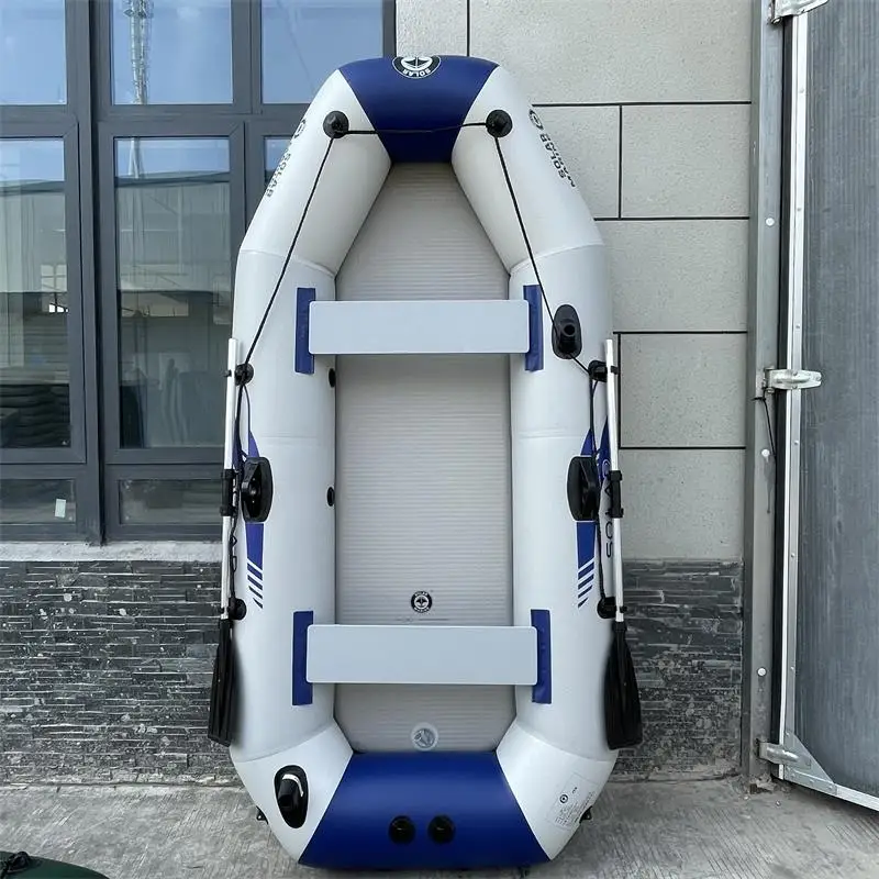 Solar Marine 7.5ft Inflatable Fishing Boat, 3 Person with PVC Boat Pump and Kayak Accessories