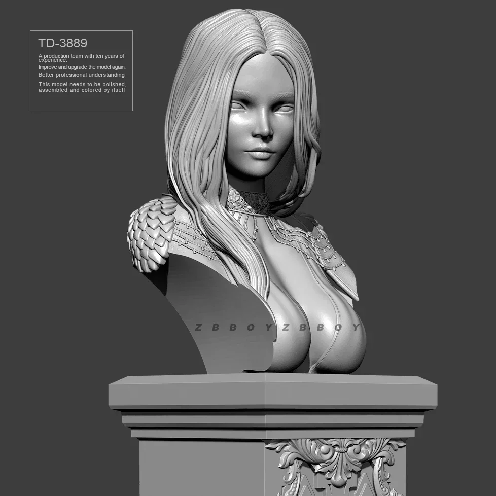 

55MM Resin bust model kits figure colorless and self-assembled TD-3889