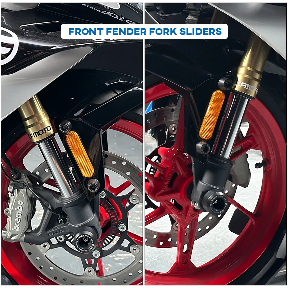 CFMOTO 450 SS NK 오토바이 프론트 휠 액슬 포크 크래시 슬라이더 리어 스윙암 프로텍터 가드용 450SS 450SR 450NK 액슬 슬라이더