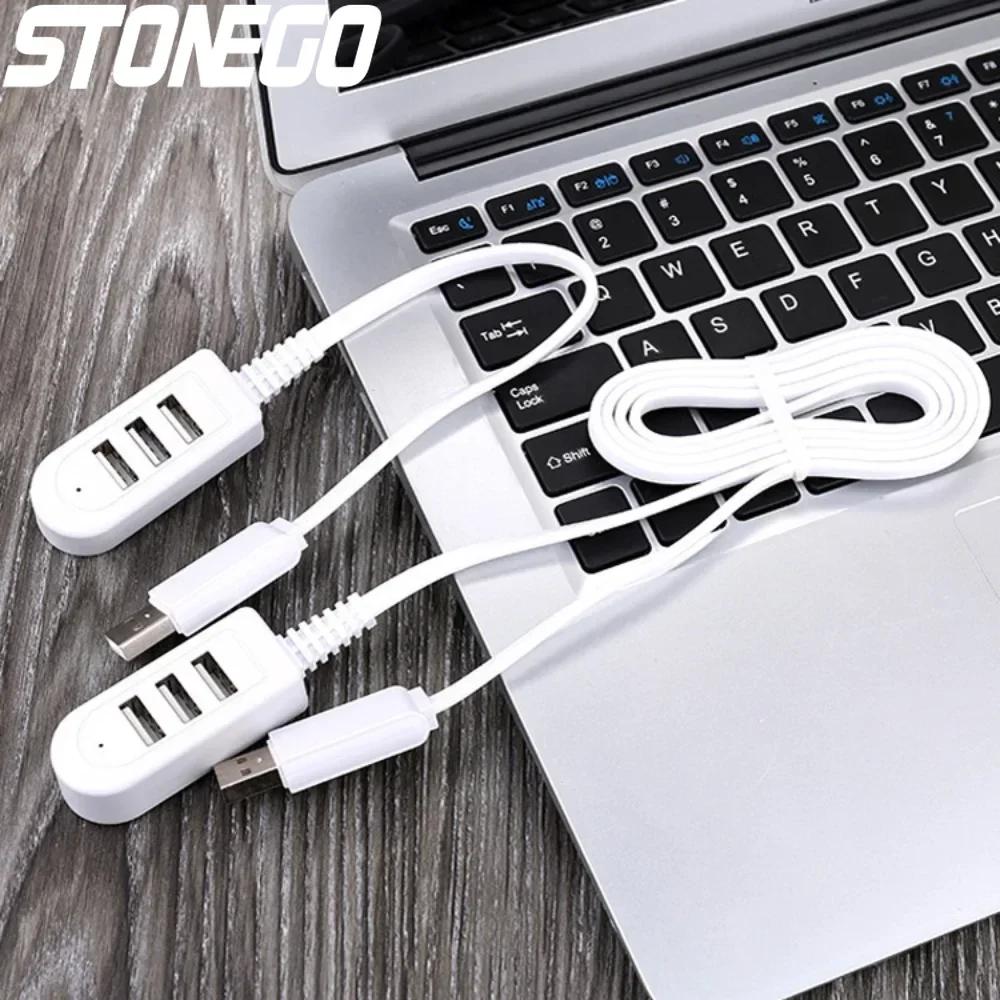 3포트 USB 허브(내장 케이블 30cm/120cm) 휴대용 USB 데이터 충전 연장기(노트북 도킹 스테이션용)