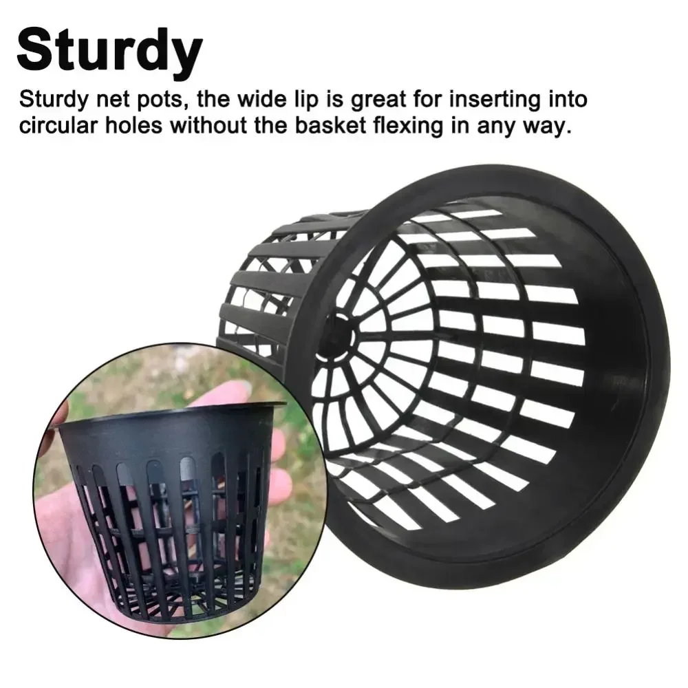 Hydroponic Basket Garden Vegetable Soilless Grow Net Pot Aeroponics Plastic Planting Mesh Pots Plant Nursery Trays