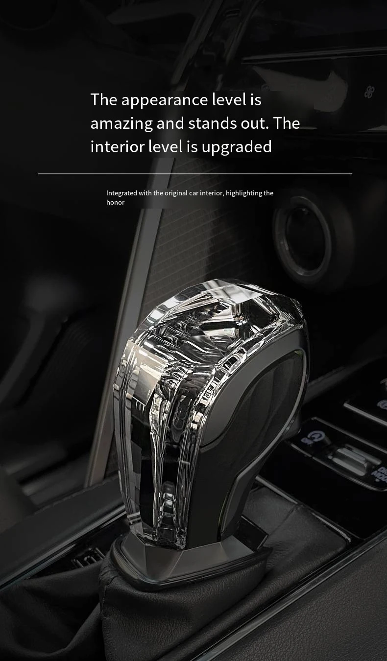 Seven color light crystal shift knob suitable for Lexus 25 crystal gear head car