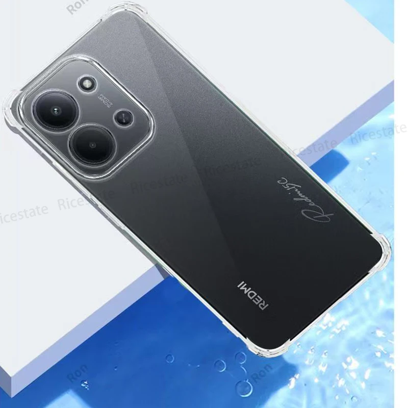 Shockproof Transparent Silicone Phone Case with Clear Soft TPU Bumper