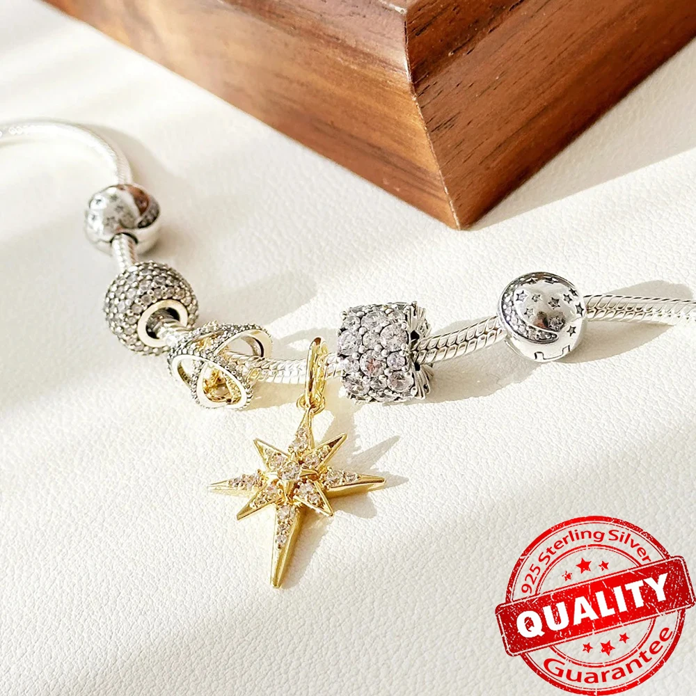 925 Sterling Silver Bow, Star & Heart Dangle Charms – Fits DIY Bracelets & Necklaces 3