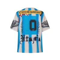 Real Photo Blue White Striped Jersey CACTUS JACK Short-sleeved Mesh Tee Fashion New Letter Pattern Eagle Print UTOPIA T-shirts 2