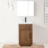 20 inch Bathroom Vanity with Ceramic Sink,with Doors and Removable Shelf, Modern Wood Cabinet with Marble Top, Solid Wood Frame 6