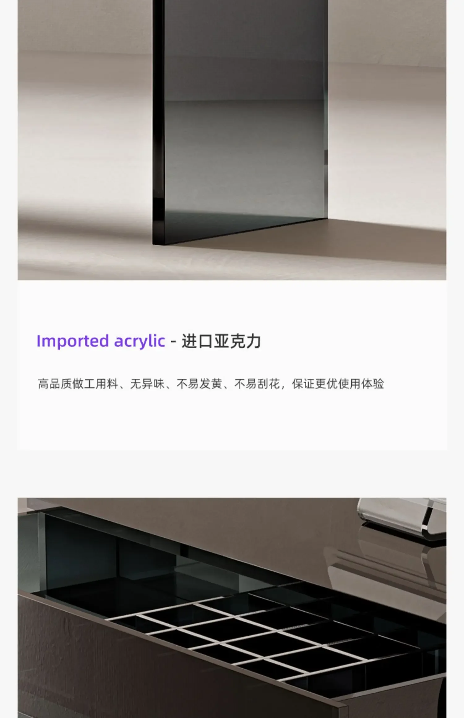 New arrive VVCAcrylic creative transparent integrated dresser light luxury modern simple desk