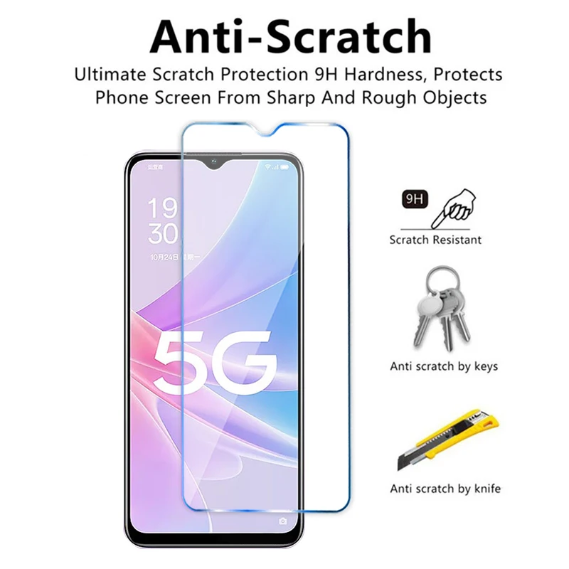 5-Pack de protecteurs d'écran en verre trempé premium pour Oppo A15