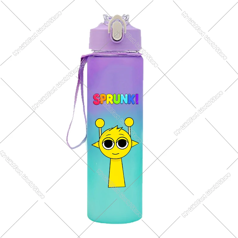 Heißer Spiel Sprunki Wasser Flasche 750ML Große Kapazität Tragbare Trinken Flaschen Cartoon Kinder Outdoor Sport Wasser Tasse Geburtstag geschenk – Detail 4