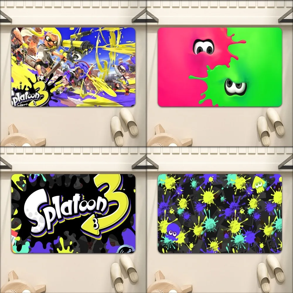 

Игровой коврик S-Splatoon, нескользящий коврик для кухни, балкона, входной двери, коврики для комнаты, спальни