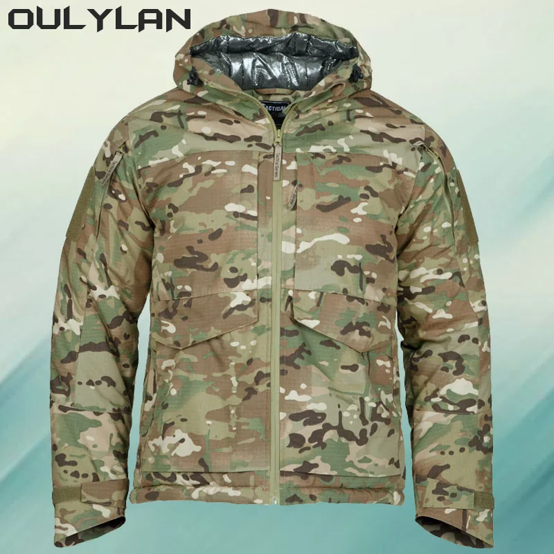 

Outdoor Windproof Tactical Functiona Thickened Heat Reflective Cotton Jacket Men Camouflage Winter Warmth Cold Resistant Jackets