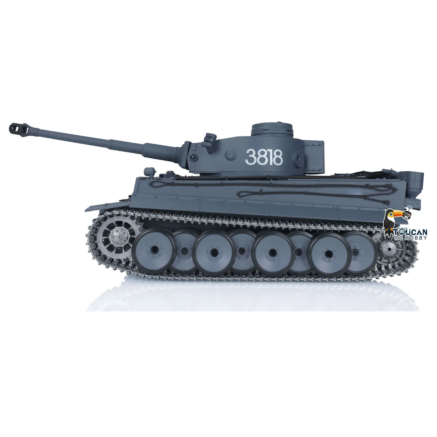 업그레이드된 1/16 헝롱 TK7.0 독일 타이거 I RTR 탱크 3818 메탈 버전 무선 조종 모델 선물 RC 장난감 TH17239