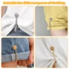 8PCS Magnetic Clothing Clips Silver Different Styles Hanging Decoration Strength Buttons Hem Clips for Cinch T-Shirt Pants Hems 6