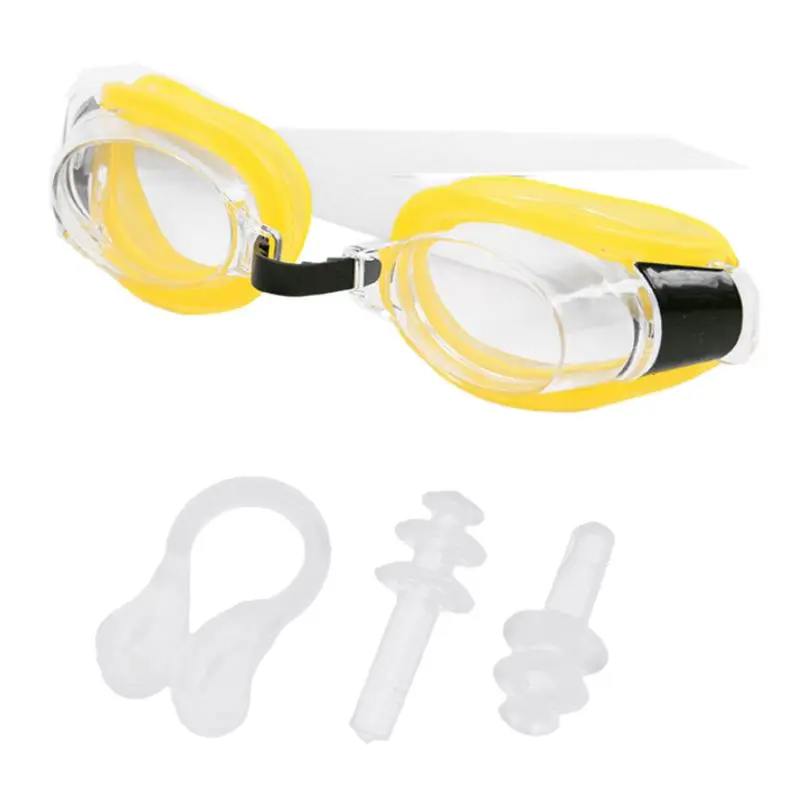 Swimming Goggles for Adult Antifog Waterproof With Nose Cover Ear Plugs