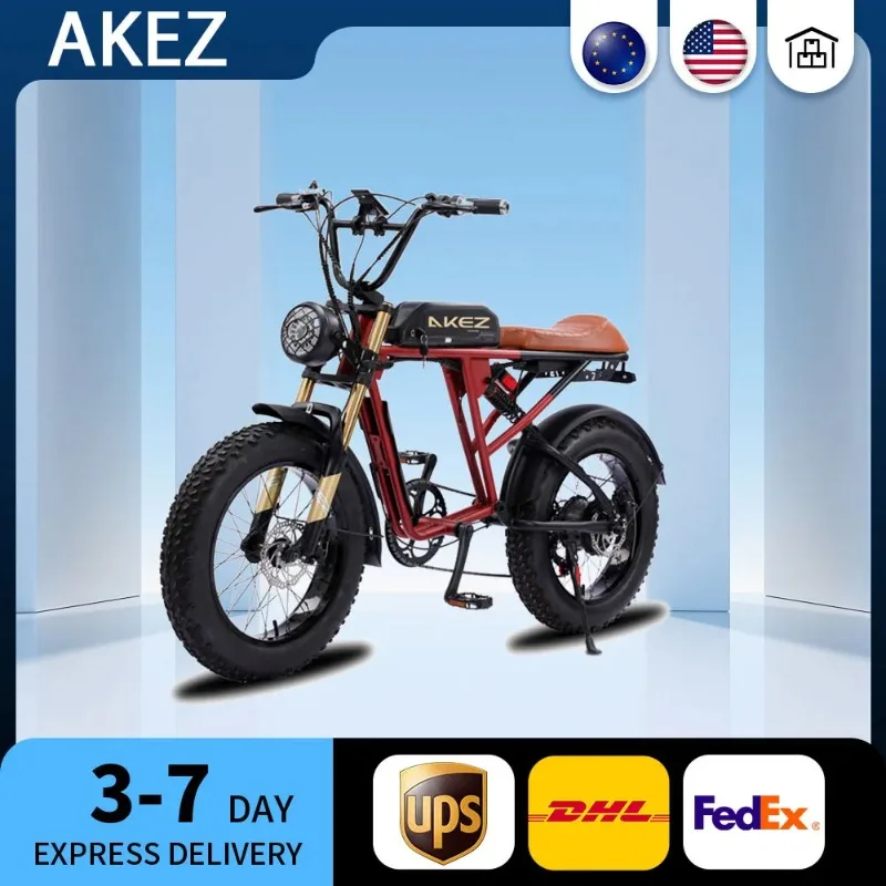 

Classic High Quality Akez Super 73 20 Inch 750W48V13AH Motor Electric Fat Tire Mountain Off Road Bike Motorcycle Enduro Ebike