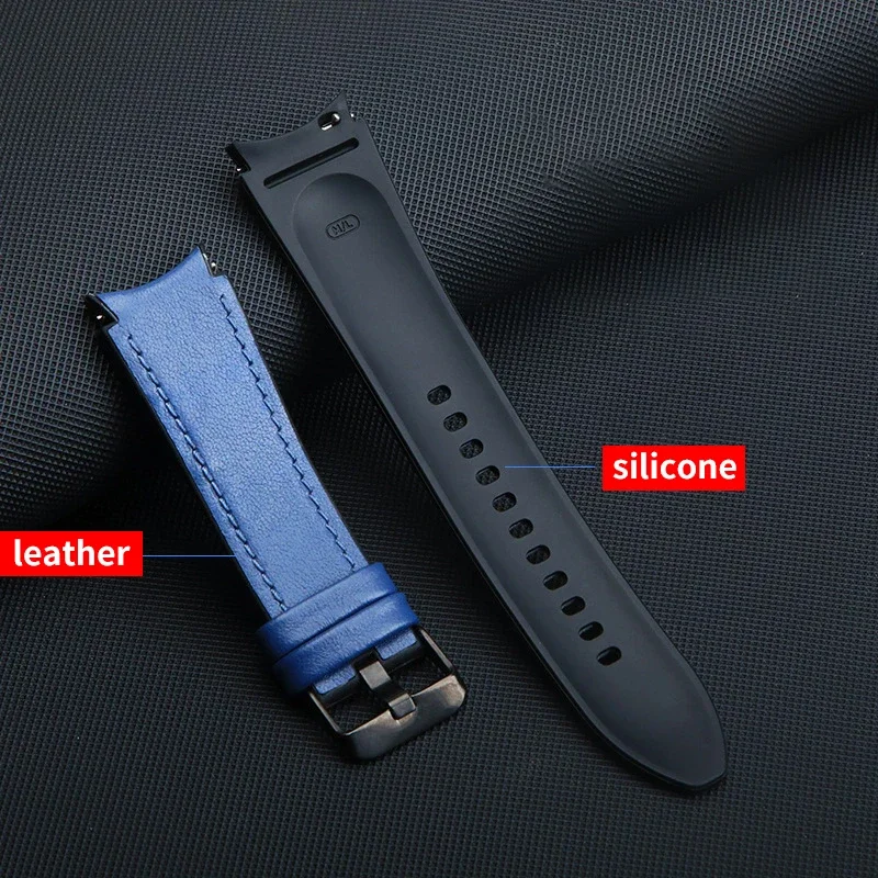 Premium Silicone and Leather Watch Strap - Replacement Band