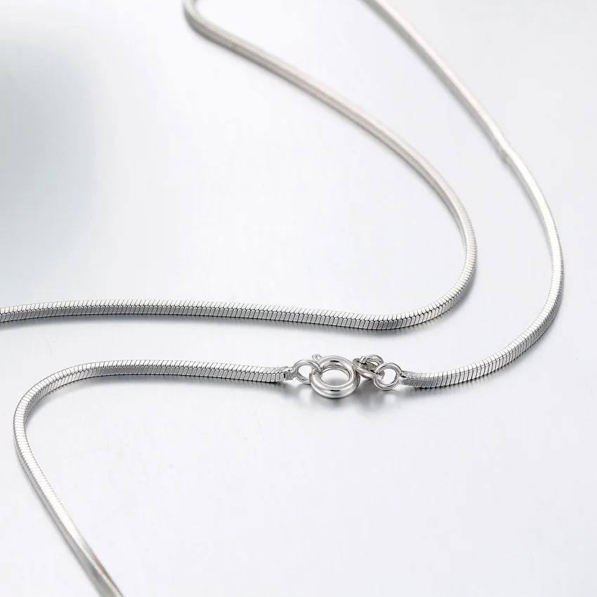 White Gold Color Chain Necklace Women 