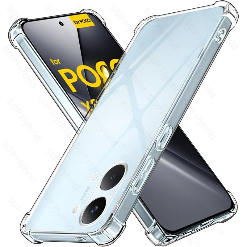 Clear Anti-Yellowing Shockproof Silicone Phone Case