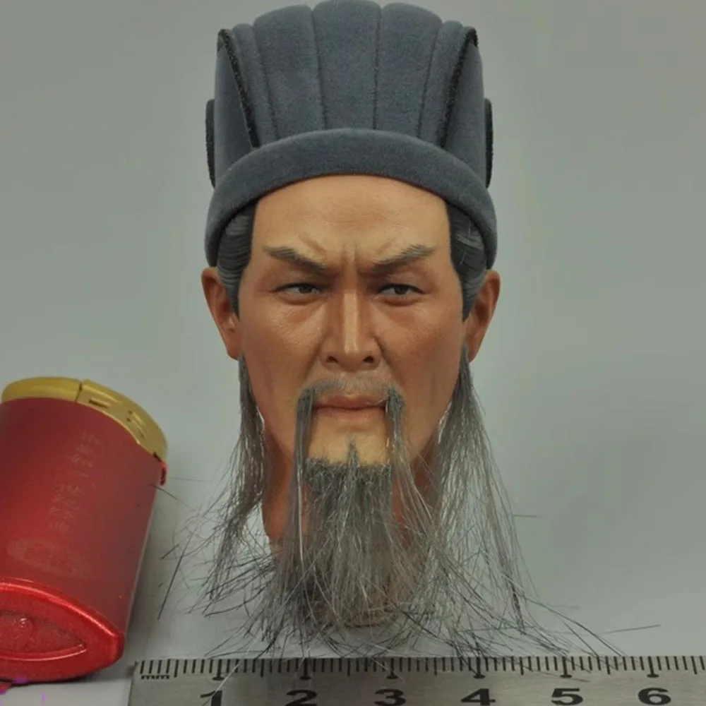 

Воспламеняющаяся деталь, масштаб 1/6, мужские три царства, Kong Ming, среднего возраста, Zhuge Liang, модель головы для 12-дюймовой экшн-фигурки, модель куклы