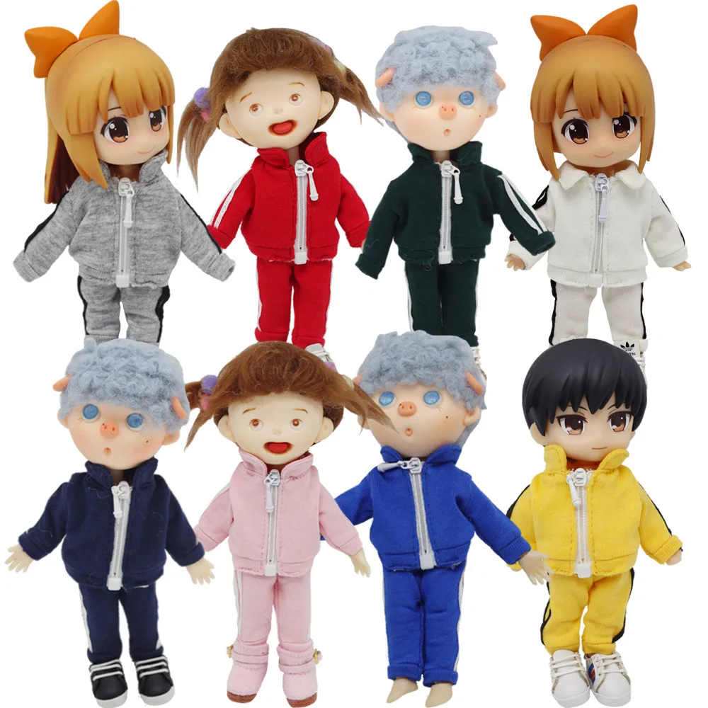 

1set 1/12 BJD Doll Casual Outfit Ob11 Sportswear Clothes Fit for GSC,obitsu11,BJD12,cu-poche, Mollys Dolls Coat Accessories Toys